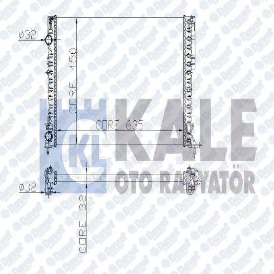 KALE 0529291AB Su Radyatoru Renault Laguna 1.8 Rn/Rt/Rxe (Al/Pl/Brz)
